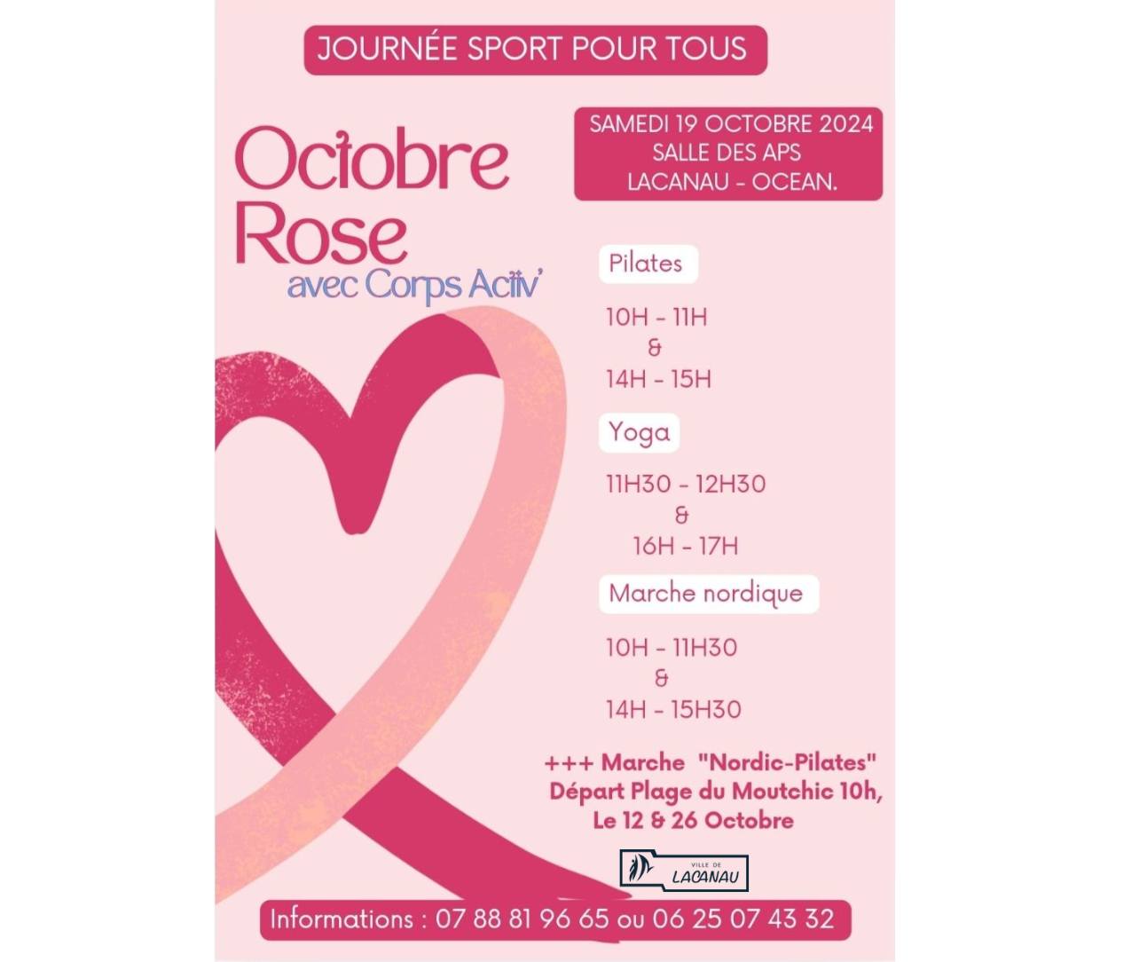 19 octobre octobre rose corps active