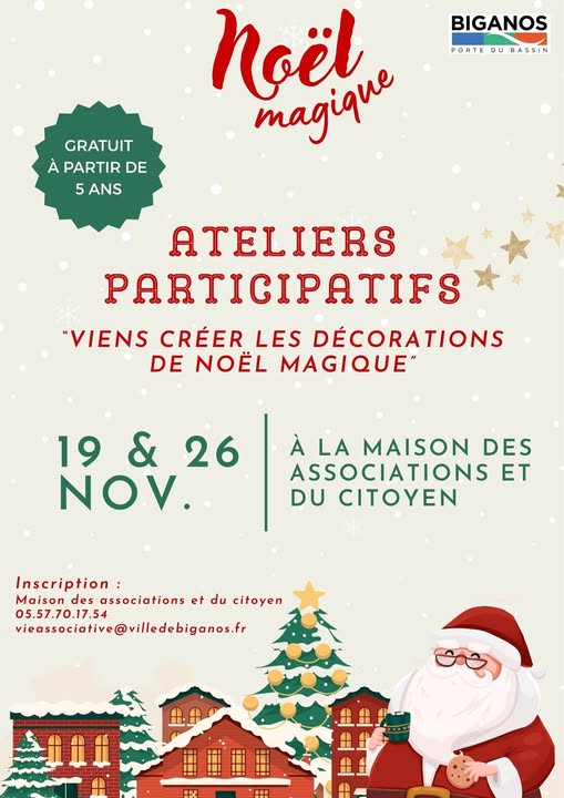 Ateliers de Noël : Viens créer les décorations de Noël magique