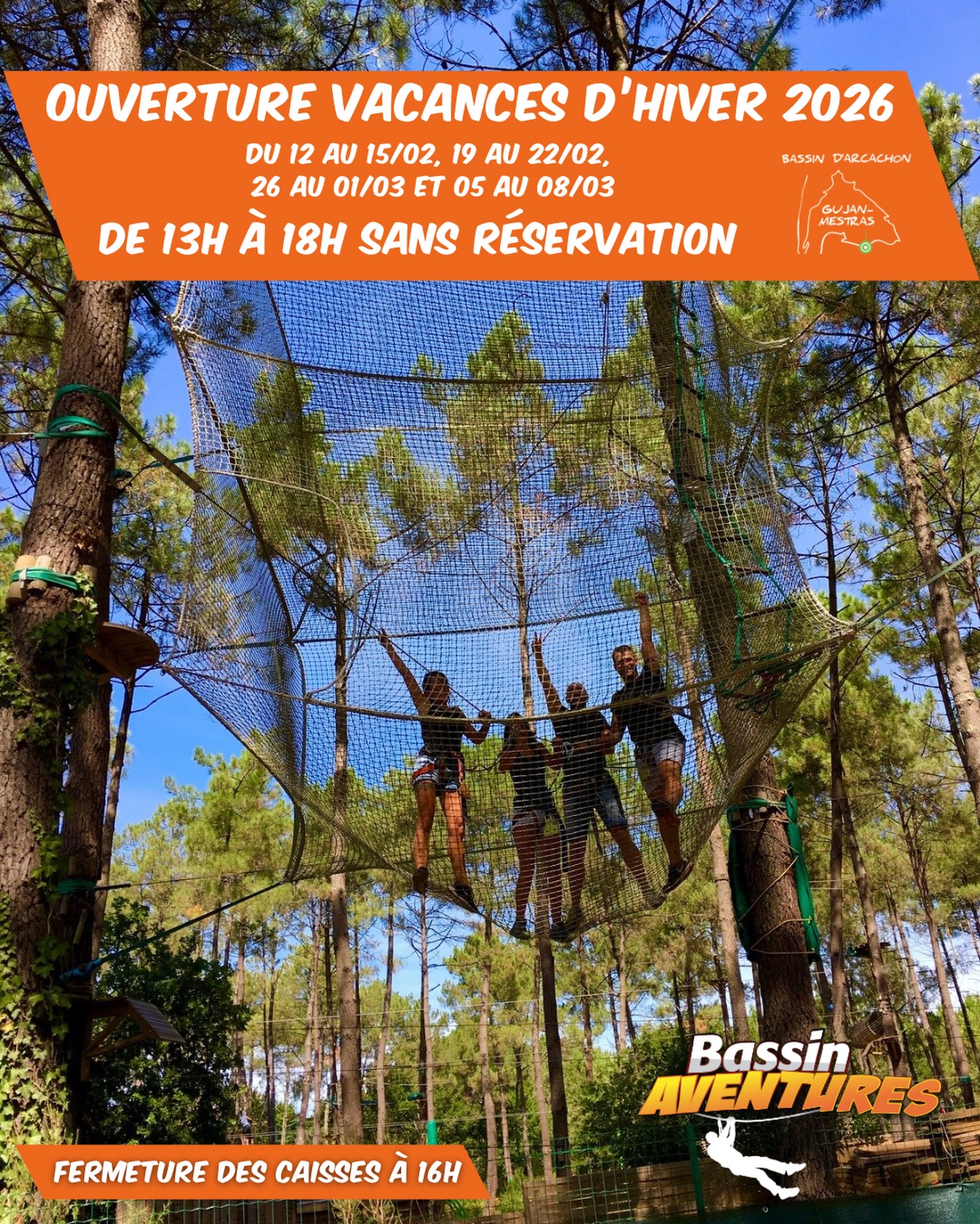 Bassin Aventures – Parc d&rsquo;accrobranche