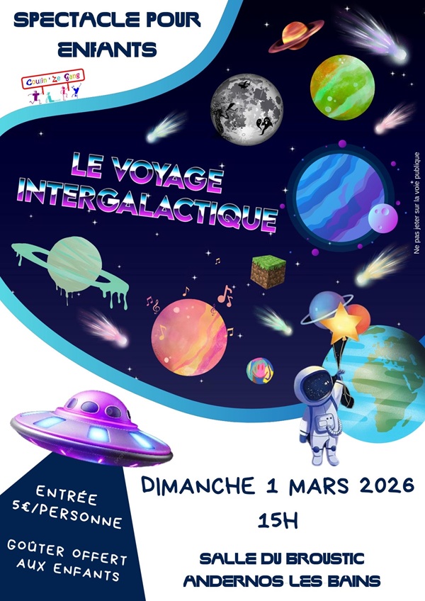 Spectacle  Coulin&rsquo;Ze Gang « Le voyage intergalactique ! »