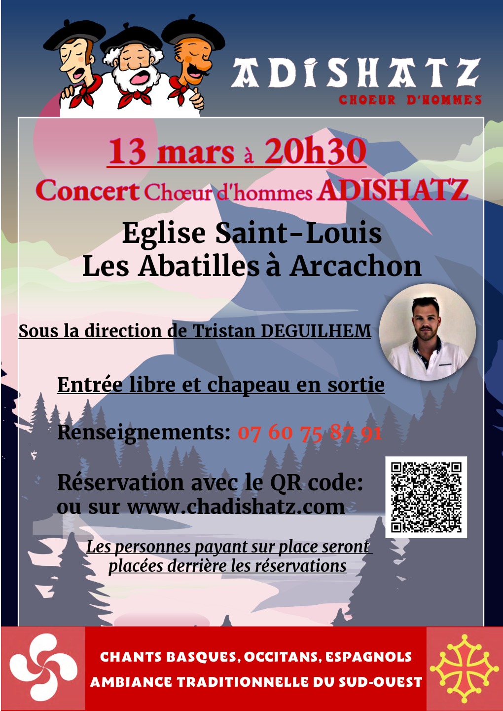 Concert Adishatz : coeur d&rsquo;hommes