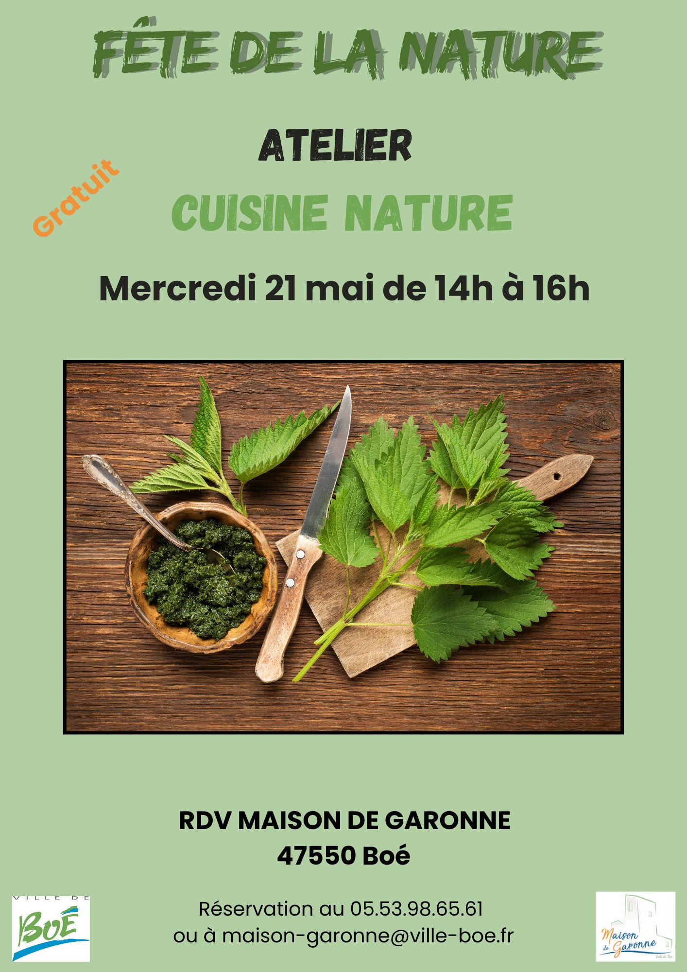 Atelier cuisine nature