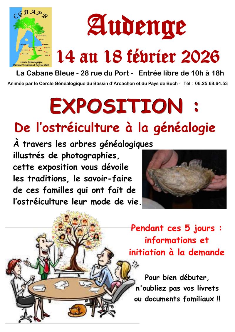 Exposition à la Cabane Bleue : De l&rsquo;ostréiculture à la généalogie