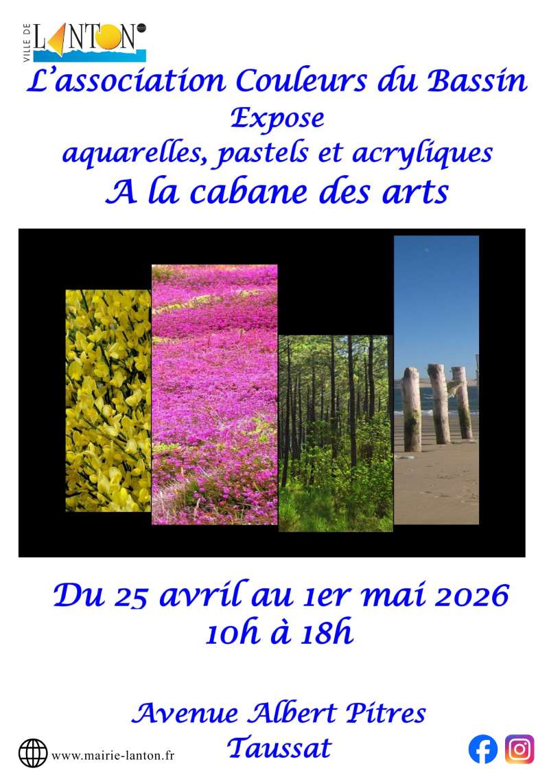 Exposition Cabane des Arts : Association Couleurs du Bassin