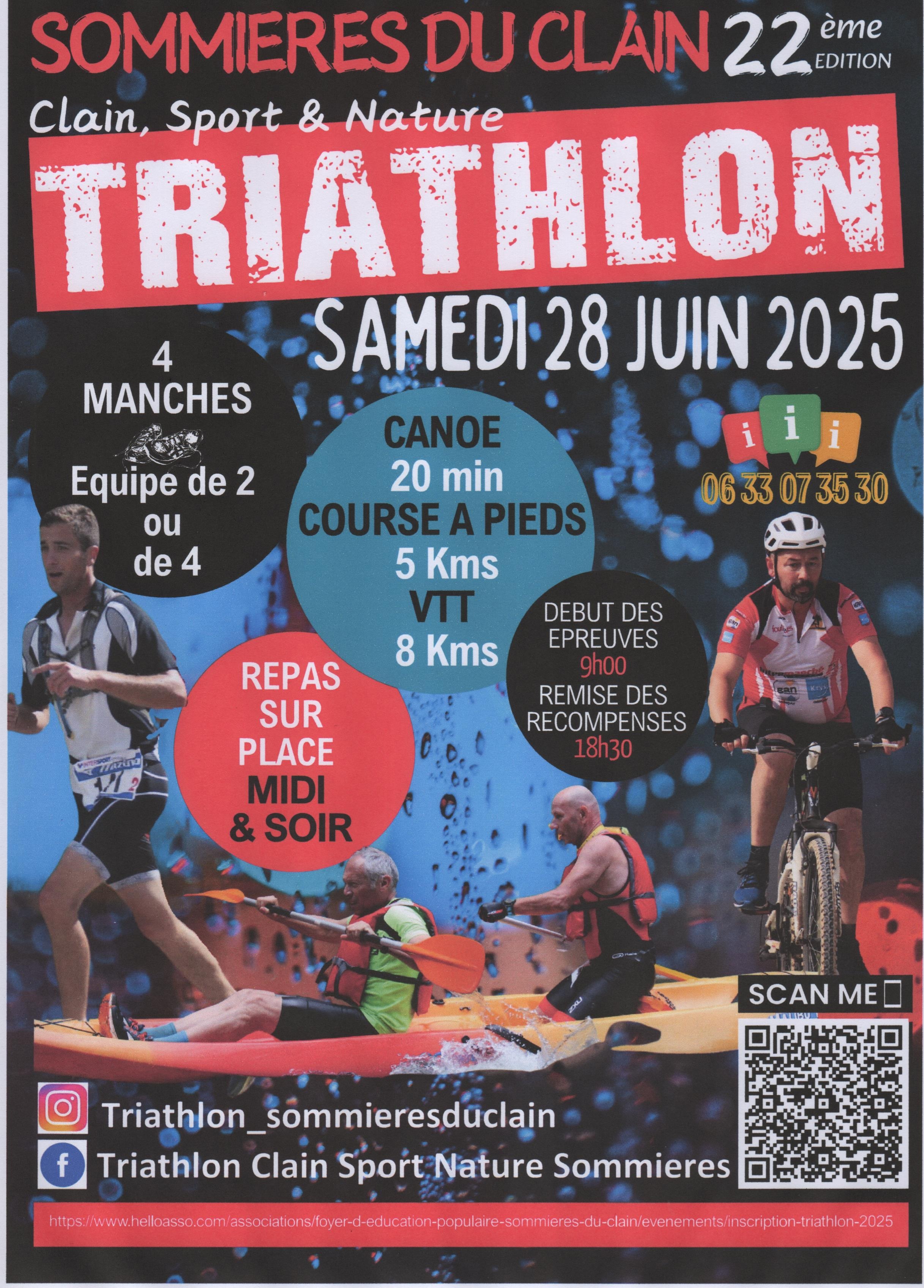 Triathlon Clain, Sport & Nature – 22ème édition