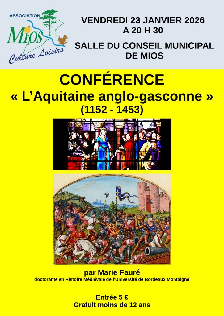 Conférence : l&rsquo;Aquitaine anglo-saxonne