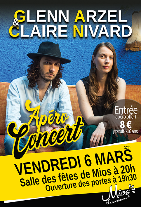 Apéro concert  : Duo Glenn Arzel & Claire Nivard