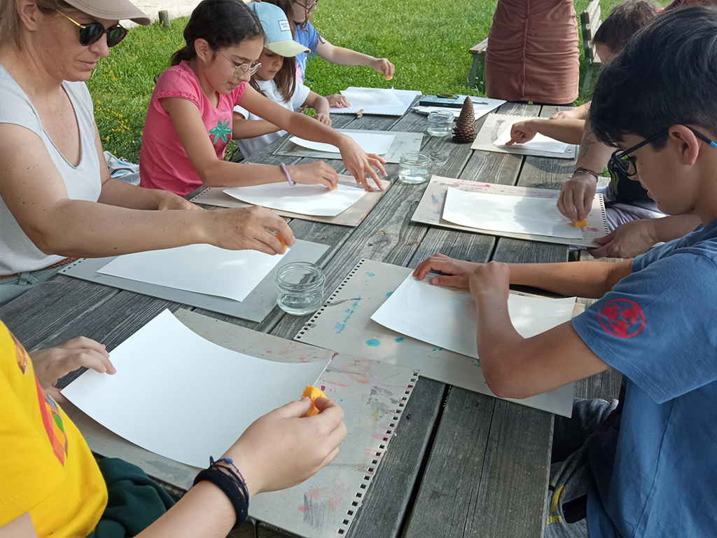 Aquarelle et dessin en plein air à Mios