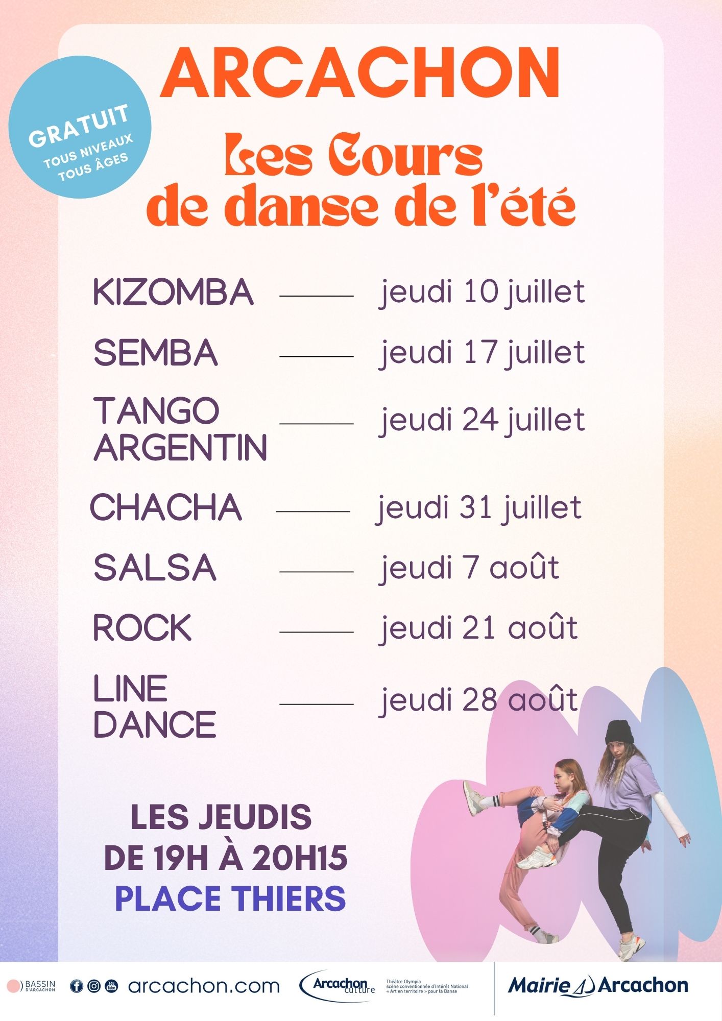Les cours de danse de l’été