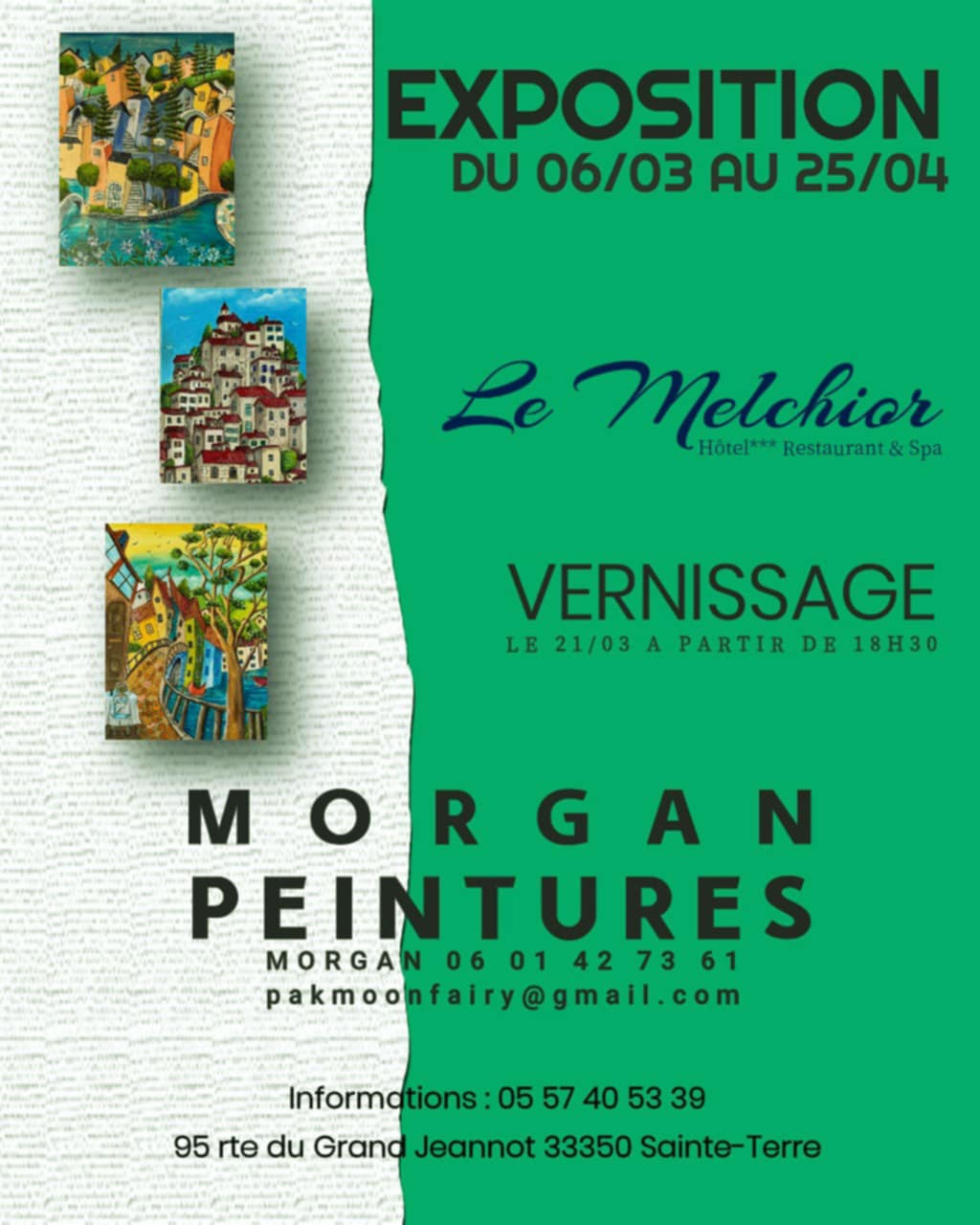 Exposition de peintures au Melchior 