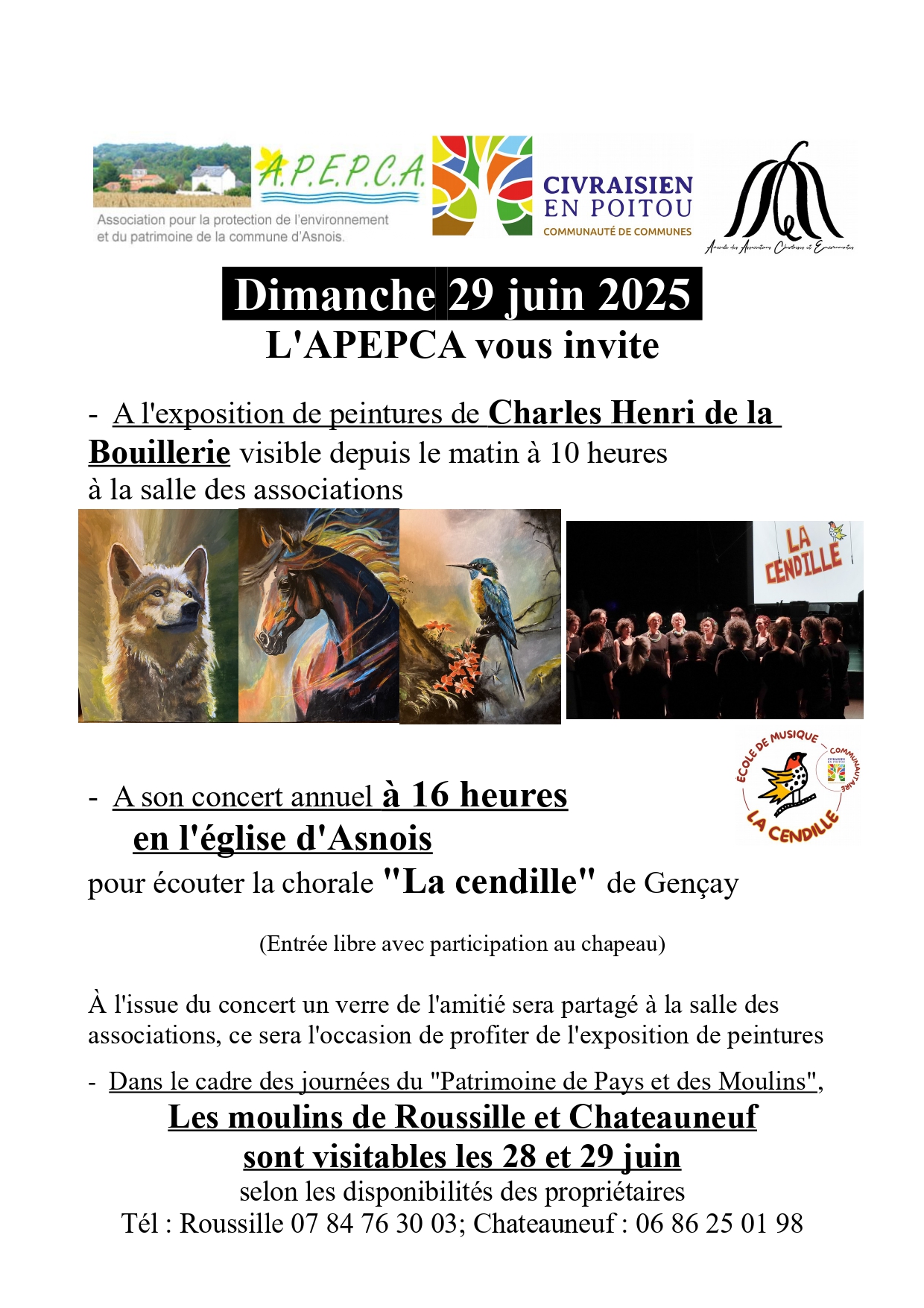 Journées du Patrimoine de Pays et des Moulins à Asnois