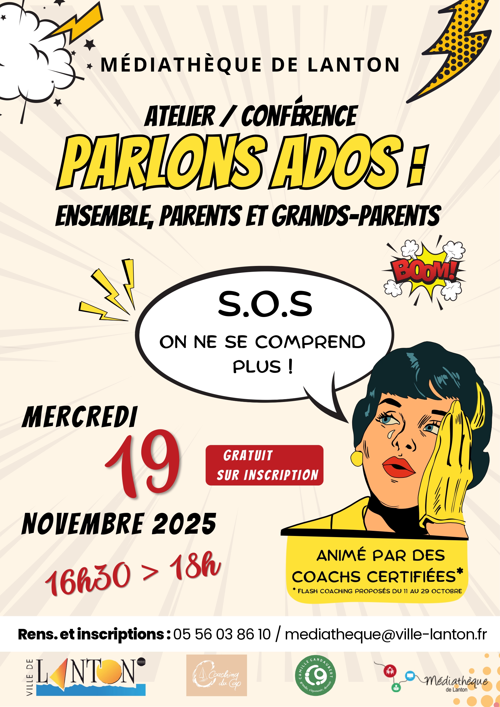 Atelier conférence Parlons ados. Ensemble parents et grands-parents
