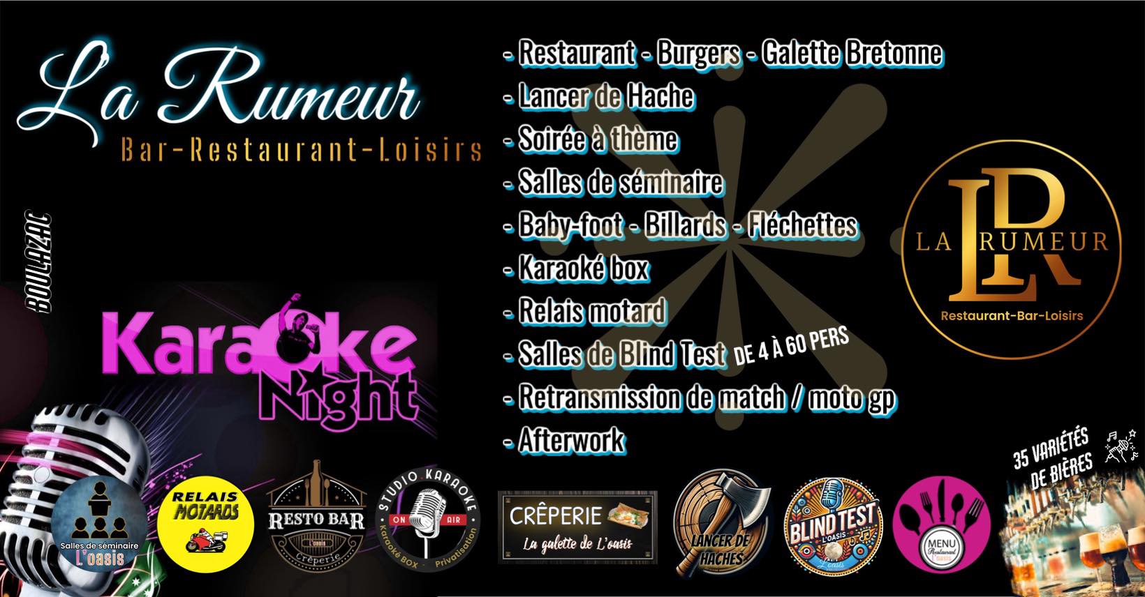 La Rumeur (anciennement L'oasis) - Bar - Brasserie