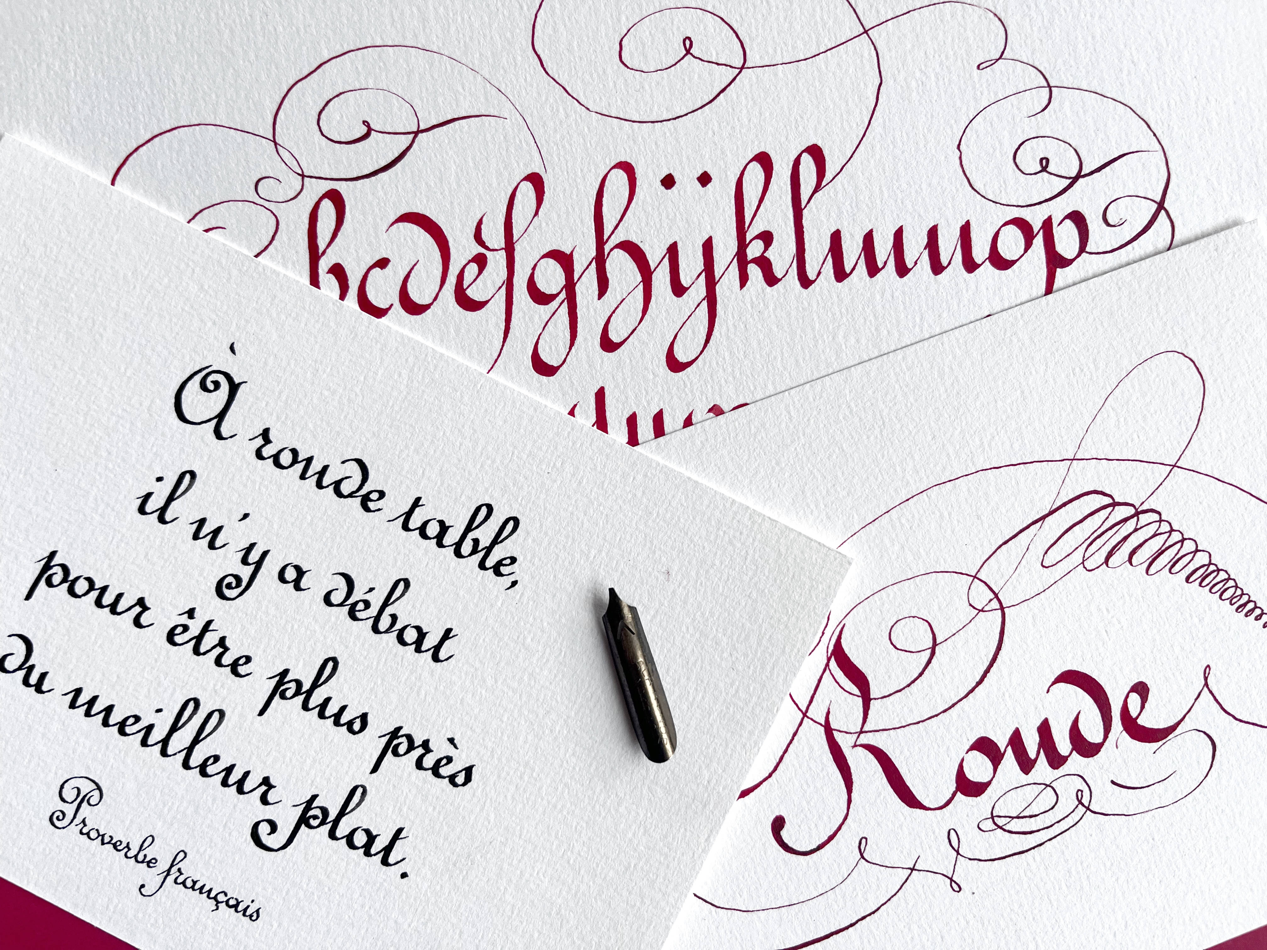 Inleidende cursus Franse ronde kalligrafie